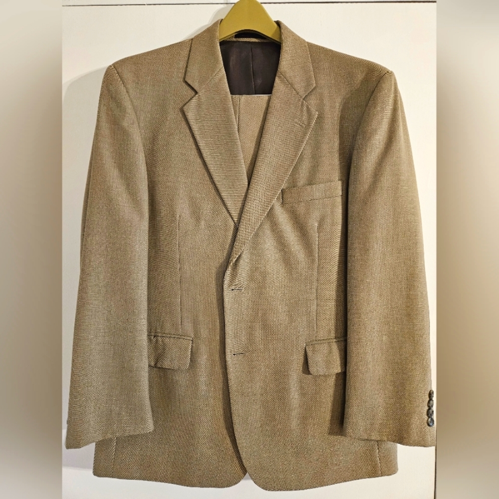 Tan suit